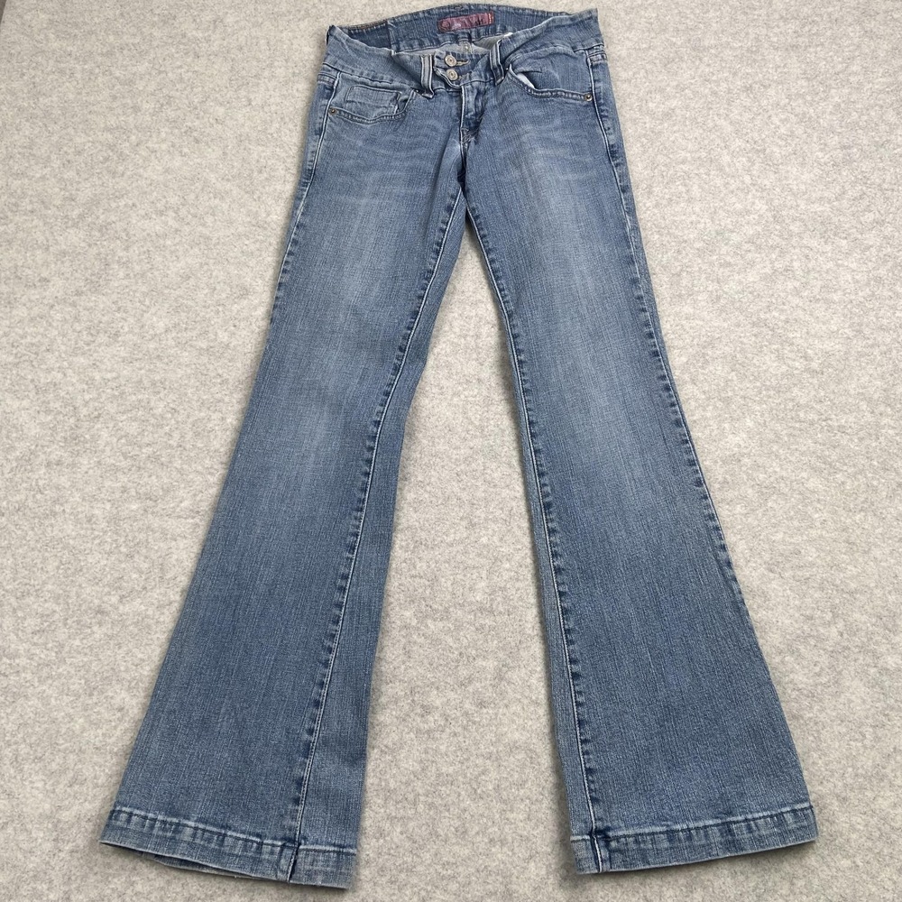 Levi's 524 Superlow Flare Jeans Juniors 3M (27x31) Blue Low Rise Stretch Denim